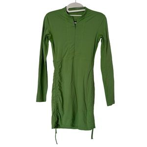 Green athleta dress quarter zip